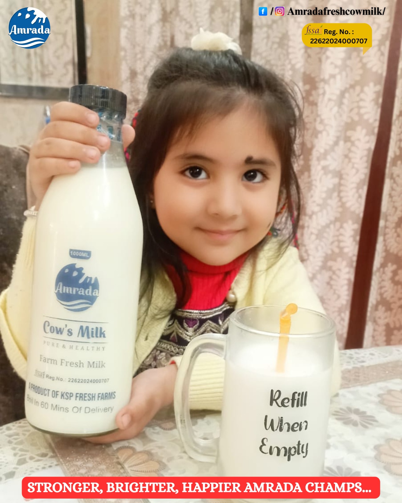 Amrada Premium Milk and Products: Pure, Healthy, and Farm-Fresh